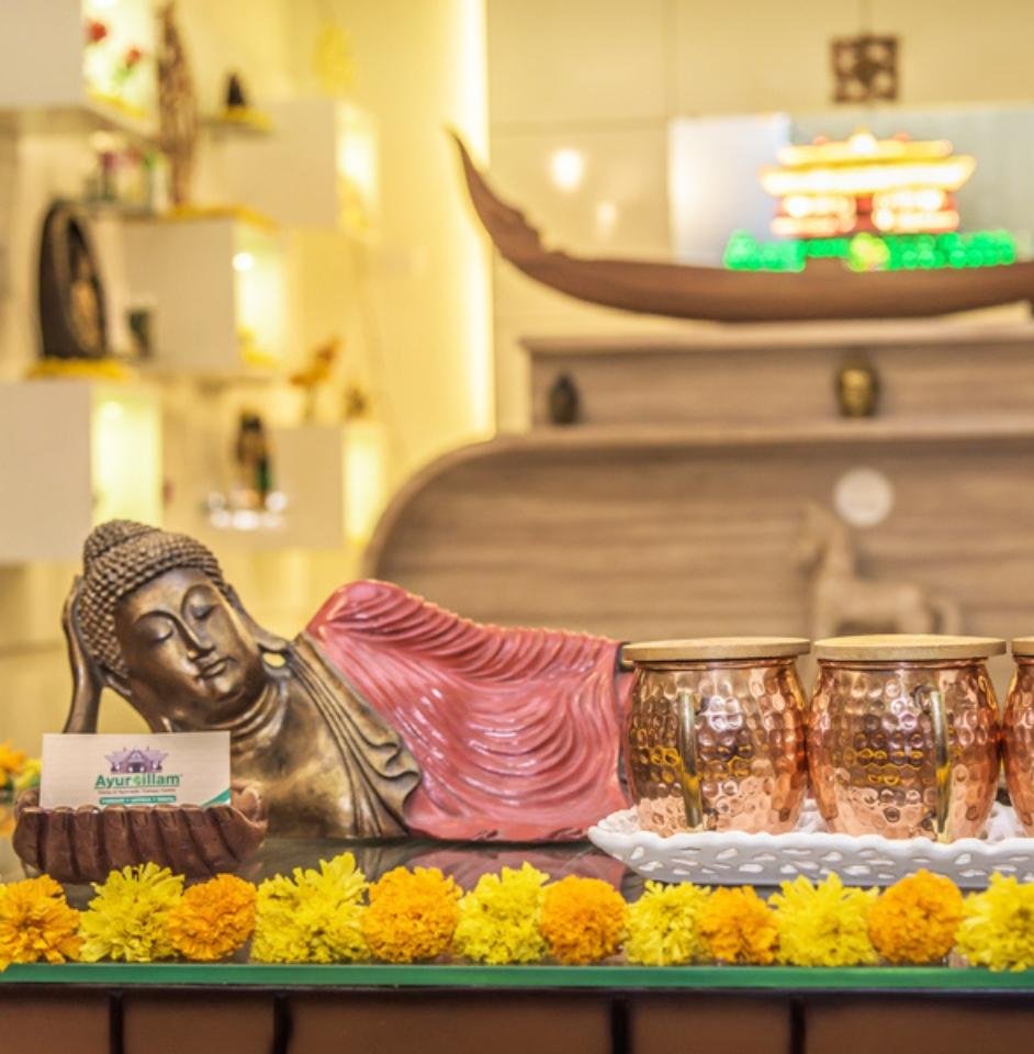 Ayurillam healing ambience with Ayurvedic decor