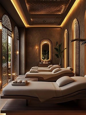Luxury spa treatment room
